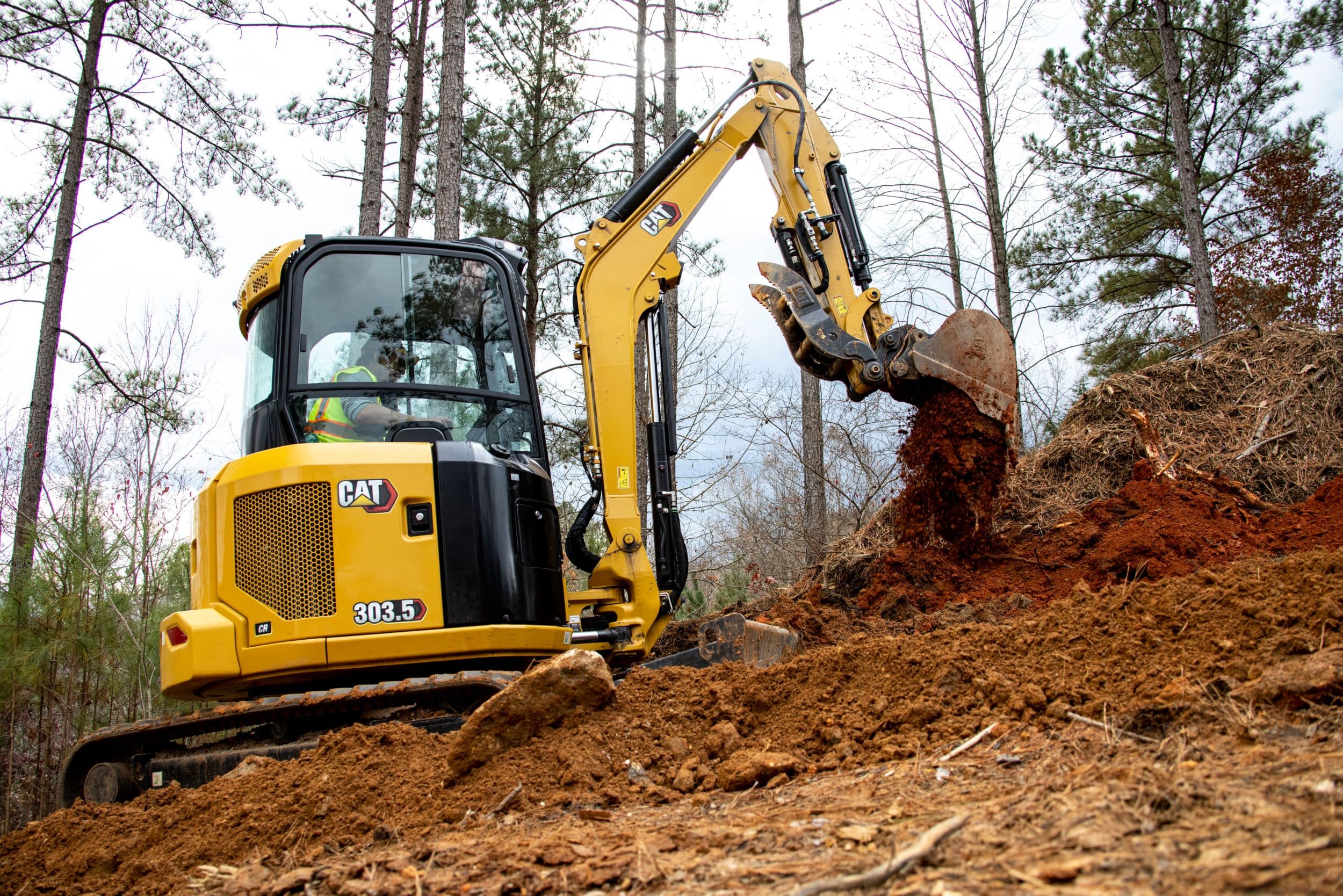 Heavy equipment on a job site